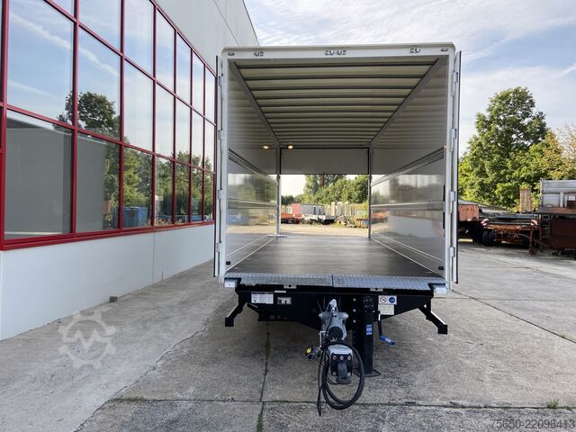 Box trailer Möslein TKO105 D-L 7 m  Tandem Koffer, Ladebordwand 1,5 t + DurchladbarNeufahrzeug --