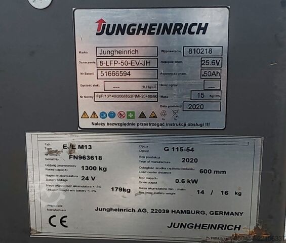 Electric Pallet Trucks Jungheinrich EJE M13 Li-Ion (4pc in stock)