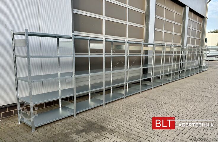 Modular shelf ca. 60,06 lfm. Fachbodenregale META H: 200 cm T: 60 cm , 150 kg pro Ebene