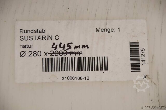 Plastic shaft polyamide Röchling Sustarin-C  Ø 280 x 445 mm