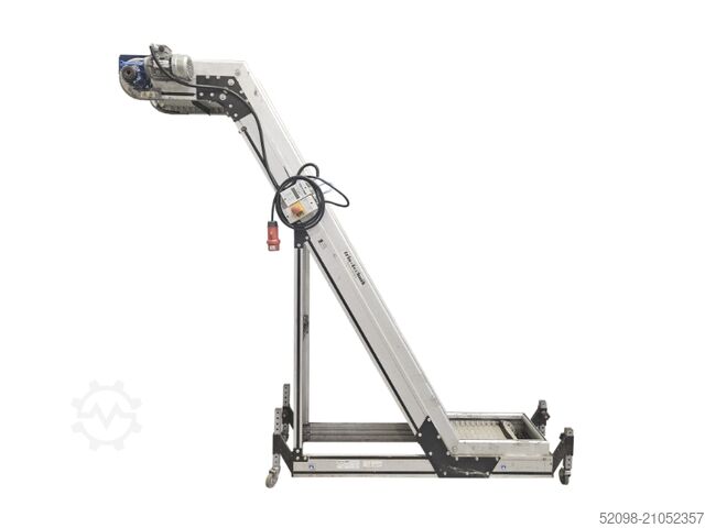 Winkelförderband, Z-Förderer, H 2.300 mm trio-technik 1000005976, FB: 290 mm