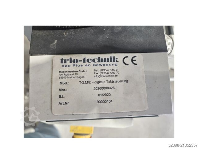 Winkelförderband, Z-Förderer, H 2.300 mm trio-technik 1000005976, FB: 290 mm