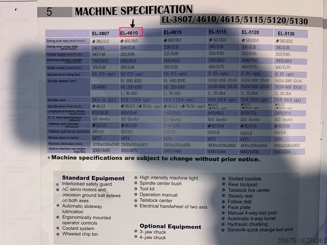 FAGOR selbstlernende CNC-Drehmaschine ECOCA EL 4610E