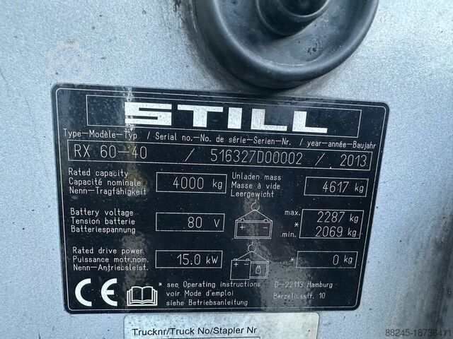 VS-22109 Elektro-Triplex-Gabelstapler Still RX60-40 Gabelspreizer STILL RX60-40
