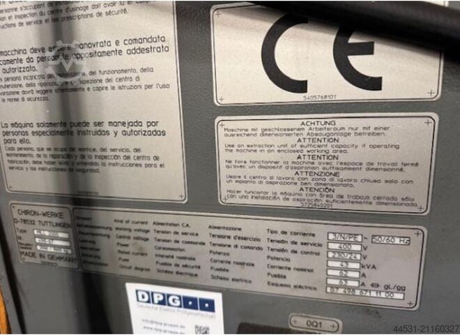 CNC Vertikal Bearbeitungszentrum CHIRON Mill 2000 highspeed