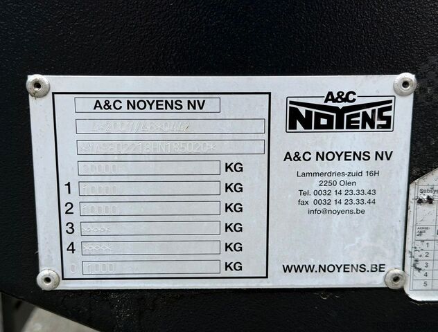Trailer with working platform  Noyens NOYENS 01L 2 ASSER TROMMELREMMEN 600x254x