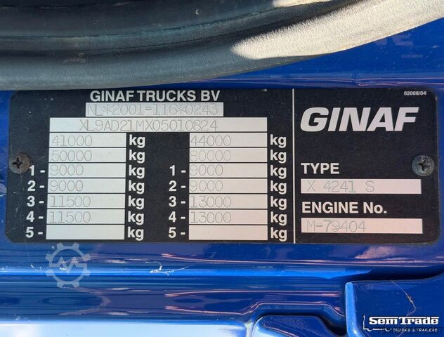 Roll-off tipper truck GINAF X 4241 S 8X4 EURO 5 MANUAL GEARBOX 460 HP ONLY 1