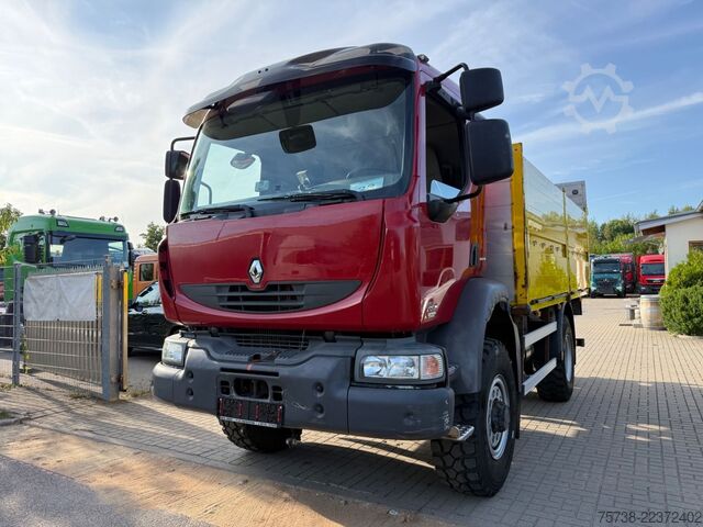 Flatbed truck RENAULT Midlum 280 DXI 4x4 Pritsche+LBW/BLATTFEDERUNG