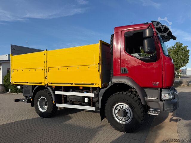 Flatbed truck RENAULT Midlum 280 DXI 4x4 Pritsche+LBW/BLATTFEDERUNG