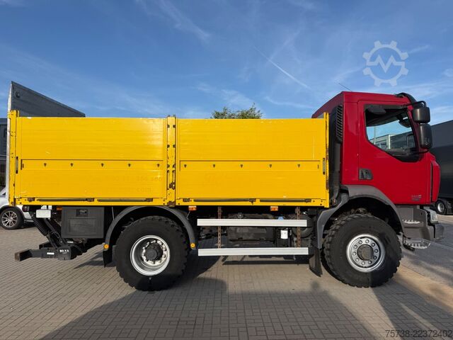 Flatbed truck RENAULT Midlum 280 DXI 4x4 Pritsche+LBW/BLATTFEDERUNG