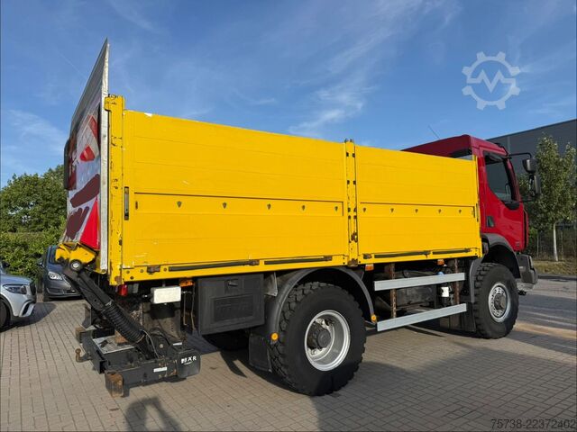 Flatbed truck RENAULT Midlum 280 DXI 4x4 Pritsche+LBW/BLATTFEDERUNG