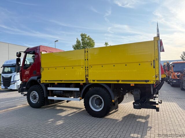 Flatbed truck RENAULT Midlum 280 DXI 4x4 Pritsche+LBW/BLATTFEDERUNG