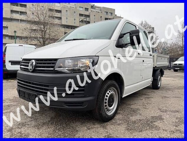 VW T6 crew cab flatbed truck - 6-seater - tow bar VW T6 Doka Pritsche - 6-Sitzer - AHK