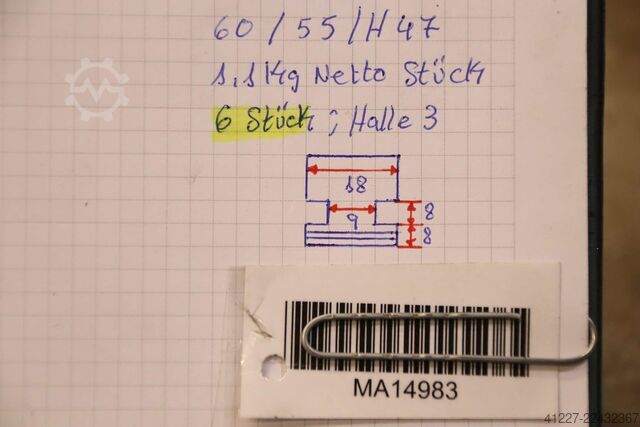 Wechselbacken 6 Satz unbekannt Breite 18 mm