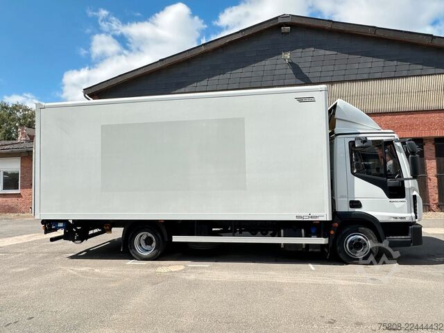 Box van IVECO Eurocargo 75-190 Koffer LBW Spurassistent Klima