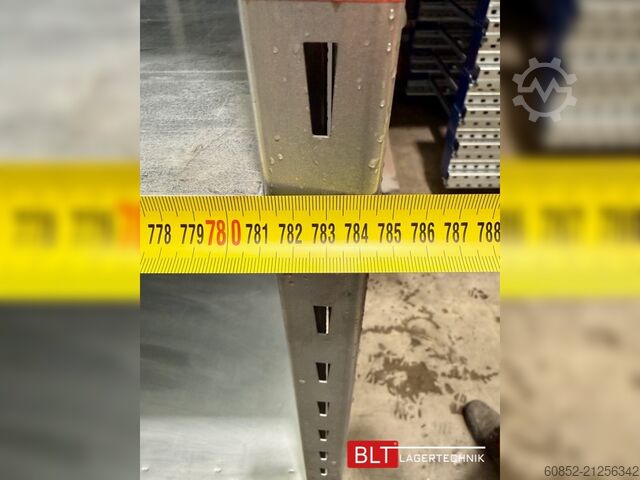 Kragarmregal 13 lfm. Gebrauchtes STOW Fachbodenregal 300 cm hoch, 60 cm tief, 7 Lagerebenen