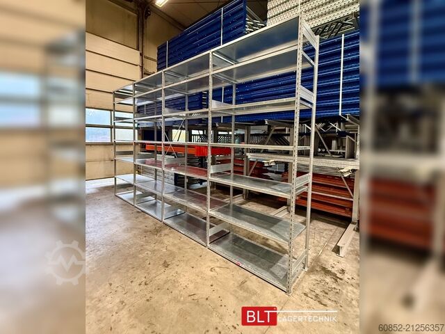 Kragarmregal 5,24 lfm Gebrauchtes STOW Fachbodenregal 300 cm hoch, 60 cm tief, 7 Lagerebenen