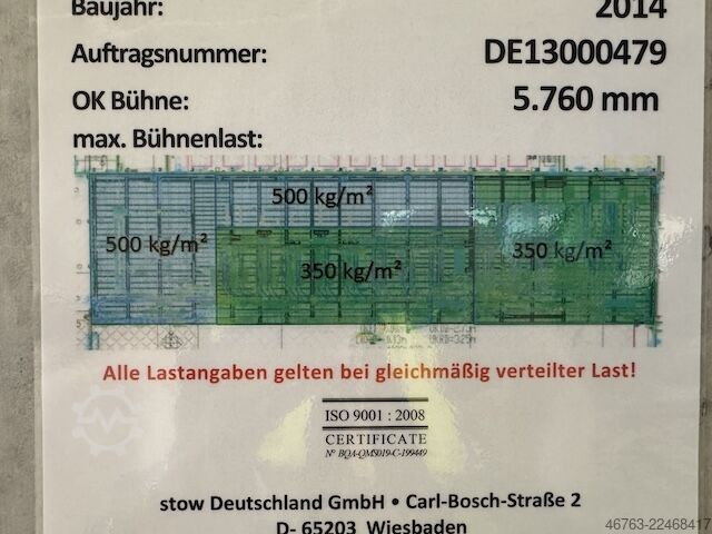 Lagerbühne ca. 1.200m2 Stow 