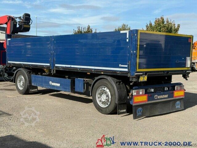Open trailer with tarp Krone AZ18K Baustoffanhänger Scheibenbremsen 1.Hand