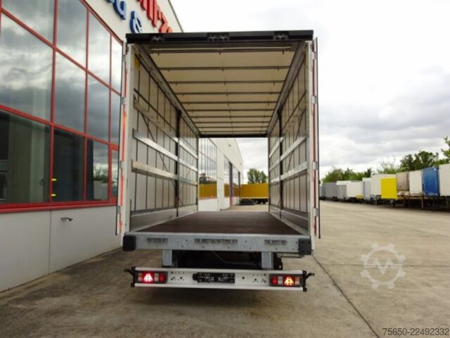 Open trailer with tarp Möslein TPW 105 D Schwebheim  Tandem- Planenanhänger Durchladen