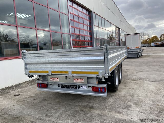 Tipper trailer Möslein TTD 14 Schwebheim  14,4 t Tandemkipper Tieflader Breite Reifen-- Neufahrzeug --