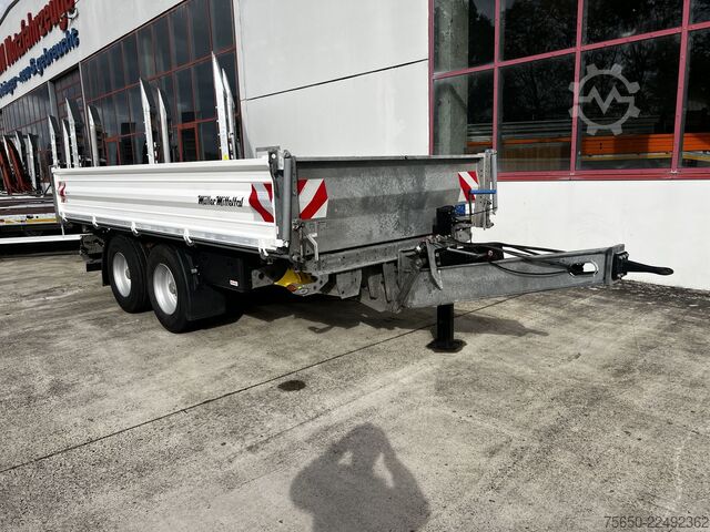 Three-way tipper trailer Müller-Mitteltal TA-2  14,4 t Tandemkipper- Tieflader Breitbereifung NEUWERTIG