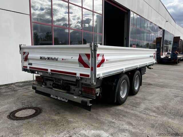 Three-way tipper trailer Müller-Mitteltal TA-2  14,4 t Tandemkipper- Tieflader Breitbereifung NEUWERTIG