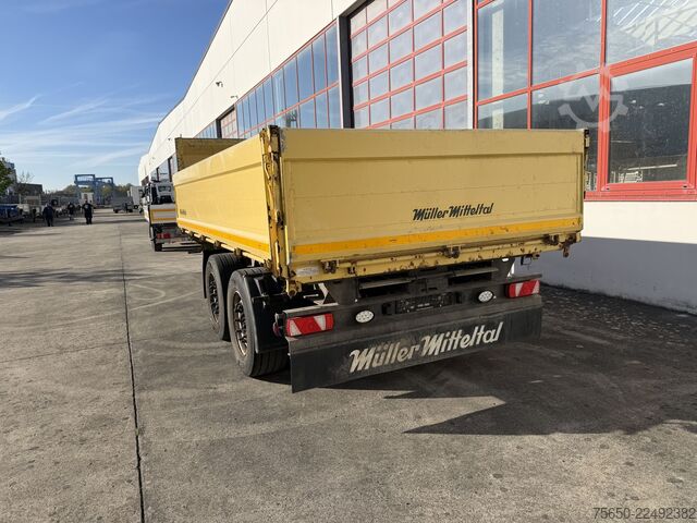 Three-way tipper trailer Müller-Mitteltal KA-TA-RT 18,0  18 t Tandemkipper- Tieflader