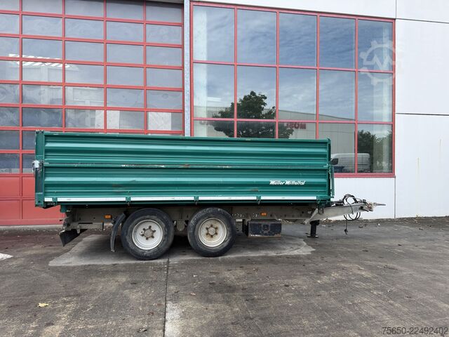 Three-way tipper trailer Müller-Mitteltal KA-TA-R 13,5  13,5 t Tandemkipper- Tieflader Aufsatzbordwände Breitbereift