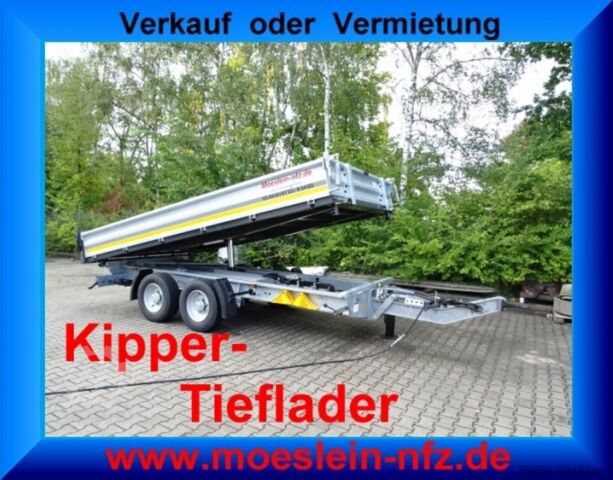 Kippanhänger Möslein TTG 11 Verzinkt  neuer Tandem 3- Seitenkipper Tieflader-- Neufahrzeug --