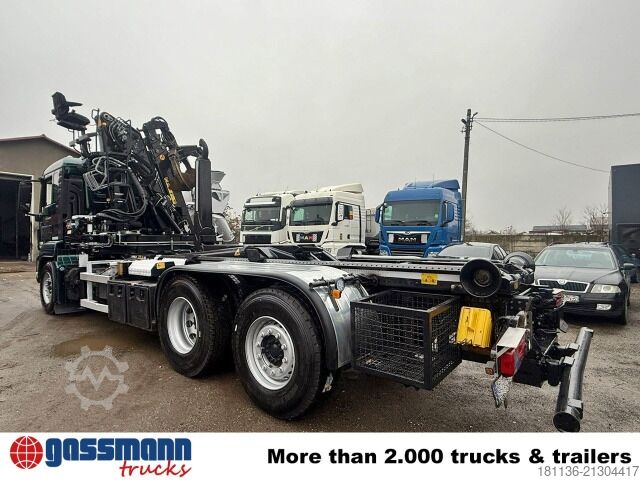 Abrollkipper MAN TGS 26.500 6X2-2 BL, Kran HIAB J1620RZT