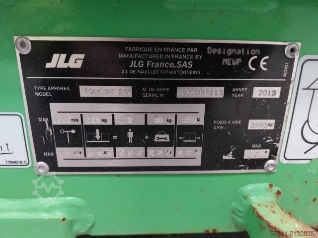 Telescopic work platform JLG Toucan 10E