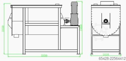 Horizontal ribbon mixer LARGOTE 3500L CE  