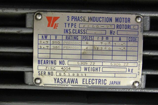 Gear motor 3.7 kW 145-1600 rpm Yaskawa Suga FELQ-7T  SGM-1