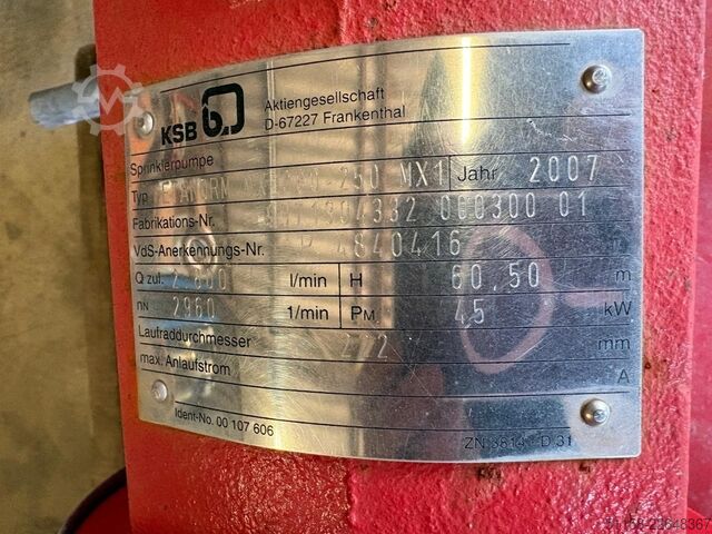Standard pump, sprinkler pump, irrigation KSB ETANORM MX 80-250 MX 1