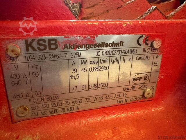 Standard pump, sprinkler pump, irrigation KSB ETANORM MX 80-250 MX 1