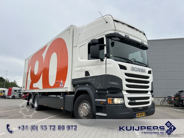 Box body Scania R450 Topline / 6x2 Steer + Lift Axle / Retarder...