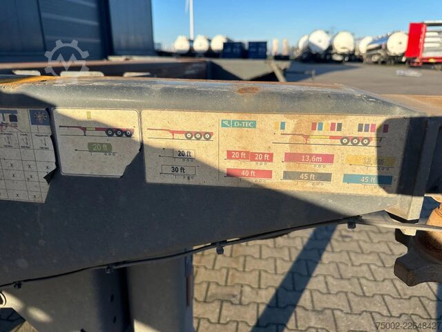 Containertransport D-TEC FLEXITRAILER / 45FT High Cube MULTI / SAF + DIS...
