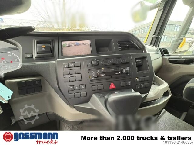 Flatbed truck MAN TGS 26.430 6x2-2 BL, Liftachse, Heckkran Fassi