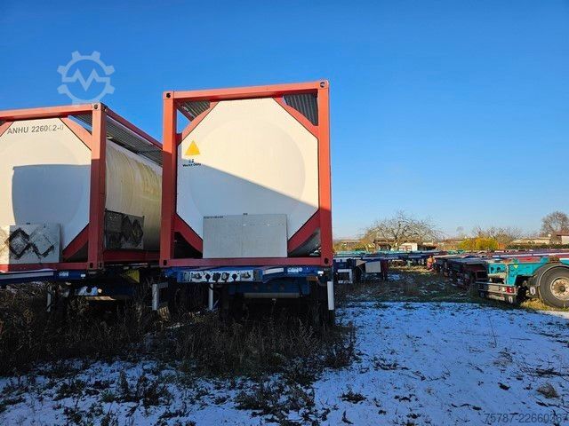 Auflieger-Wechselfahrgestell SCHMITZ CARGOBULL 20" Tankconatinerchassis + Tankcontainer