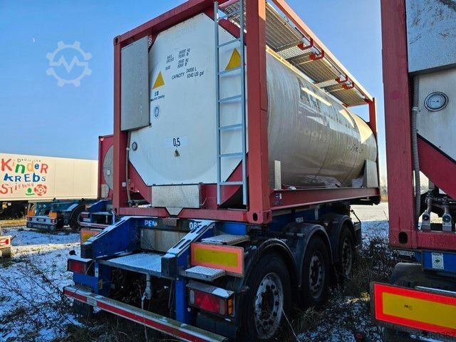 Auflieger-Wechselfahrgestell SCHMITZ CARGOBULL 20" Tankconatinerchassis + Tankcontainer