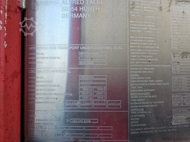Auflieger-Wechselfahrgestell SCHMITZ CARGOBULL 20" Tankconatinerchassis + Tankcontainer