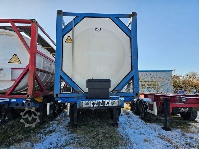 Tankauflieger SCHMITZ CARGOBULL Tankcontainer Chassis+Tankcontainer  Schwallwand