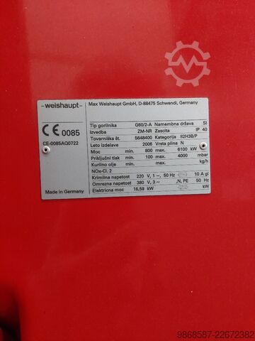 Heating & blower WEISHAUPT G60/2-A ZM-NR