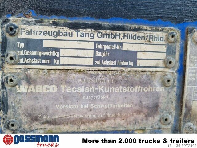 Open semitrailer with tarp Tang TANG Pritschenauflieger