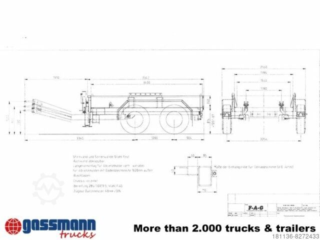 Absetzkipper Anhänger F-A-G Anhänger für Absetzcontainer 14t