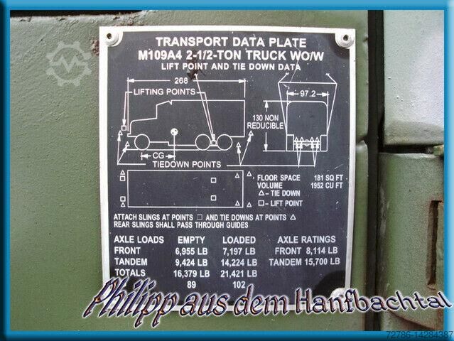 Other Other AM General M109A4 US Army Reo Shop Van Cat Motor