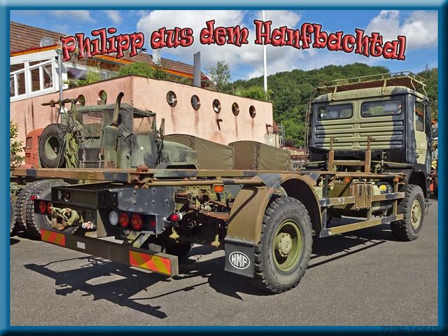 Wechselfahrgestell LKW MAN 16.222 FA 4x4 Army mit Seilwinde, Container