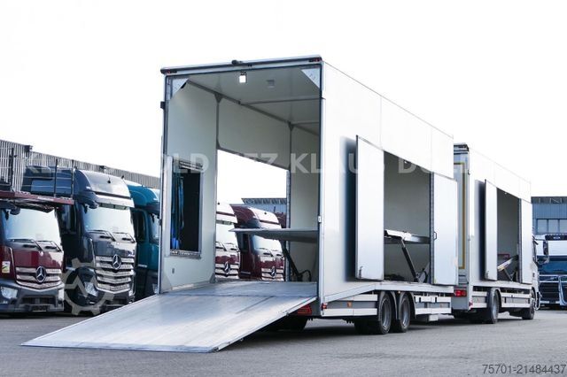 Car carrier truck MERCEDES-BENZ Atego geschloss. Autotransporter komplettzug