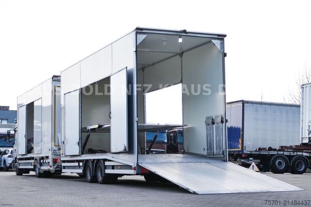 Car carrier truck MERCEDES-BENZ Atego geschloss. Autotransporter komplettzug